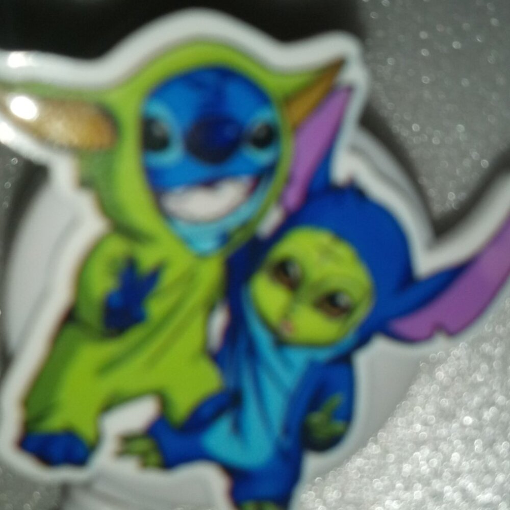 Guess who! Lilo and alien retractable lanyard with alligator clip handcrafted